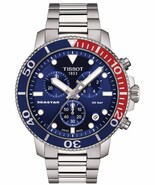 Tissot Seastar Men&#39;s Chronograph Quartz Blue Dial Pepsi Bezel Men&#39;s Watch - $478.39 CAD