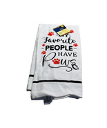 My Favorite People Have Paws Kitchen Towel 15 x 25 Cotton Dish Hand All ... - $257.21 MXN