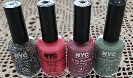 Four (4) NYC Nail Enamel ~ 105/142/147/152 ~ Long Wearing ~ Various Colo... - $20.00