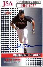 Johnny Damon signed 2002 Fleer Changing Places On Card Auto #461- JSA #HH18757 ( - £17.54 GBP