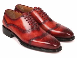 Paul Parkman Mens Shoes Oxfords Reddish Brown Welted Goodyear Handmade 094-RDH - £442.48 GBP
