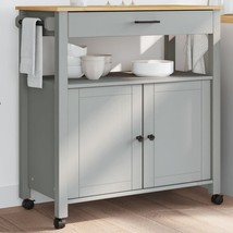 Kitchen Trolley MONZA 33.1"x15.7"x35.4" Solid Wood Pine - $3,678.69 MXN