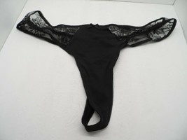 Adore Me Women&#39;s Lace Mesh Risque Thong 07751 Black Size 3X - $6.55 CAD