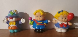 2003 Mattel Fisher-Price Little People Lot of 3 Figures Clown Red Balloon - $17.81