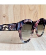 Gucci CORE 51MM Round Sunglasses Iridescent Pink Havana Bee Star Motif - $6,768.09 MXN