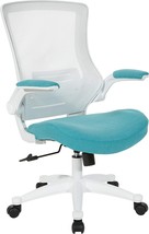 Office Star White Screen Back Manager&#39;s Chair, Linen Turquoise - $232.99
