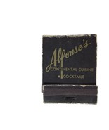 Vintage Matchbook Alfonse’s Toluca Lake Restaurant Los Angeles CA Full U... - $11.78