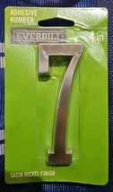 Everbilt Flush Mount Self-Adhesive House Number 7 Satin Nickel 4&quot; 100311... - $37.17 MXN