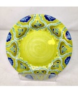 LAURIE GATES Melamine Moroccan Boho Embossed Sea Green &amp; Blue 11&quot; Dinner... - $11.83