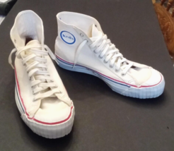 Keds Hightop White Canvas Sneakers size 11 VINTAGE Basketball Shoes AS IS READ - £234.85 GBP