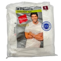Hanes ComfortSoft Tops 3 Tagless T-Shirts Mens Small New in Package - £7.89 GBP