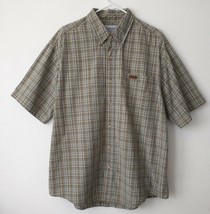 Carhartt Plaid Button Up Mens Sz XL Green 100% Cotton Shirt Sleeve - £12.12 GBP