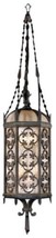 Lantern COSTA DEL SOL Medium 4-Light Iridescent Textured Marbella Black Glass - £2,972.80 GBP