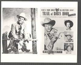 Trail Of Robin Hood 8&quot;x10&quot; Fan Card Roy Rogers Trigger Rex Allen B Western - £18.36 GBP