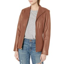 Cole Haan Women&#39;s Genuine Leather Jacket with Wing Collar - $313.51 CAD