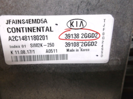 16-17-18 KIA OPTIMA  2.4L / VIN 3  8TH DIGIT    /ENGINE COMPUTER/ECU.PCM image 3