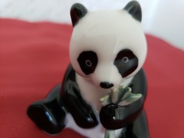 Otagiri Panda Bear with bamboo fine Porcelain  Figurine Japan mid century - £10.29 GBP