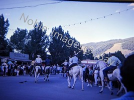 1963 Cowboys Horseback on Parade Jackson Hole Wyoming 35mm Slide - £4.28 GBP