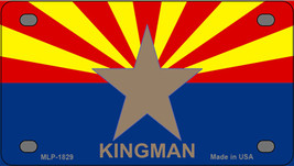 Kingman Arizona State Flag Novelty Mini Metal License Plate Tag - £11.68 GBP