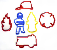 Fireman Sam Animated Kids Series Firefighter Set Of 6 Cookie Cutters USA PR1093 - £9.24 GBP