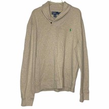 Polo Ralph Lauren Sweater Size XL Shawl Collar Pullover Mens Tan 100% Co... - $23.75