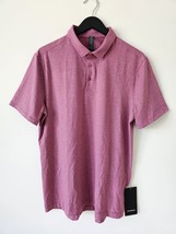 Nwt Lululemon Hwam Heathered Red Evolution Polo Top Shirt Men&#39;s Large - £55.12 GBP