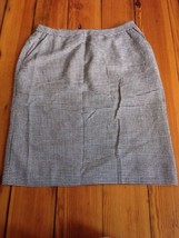 Jones New York Rayon Wool Houndstooth Straight Pencil Skirt Lined Pocket... - $14.84