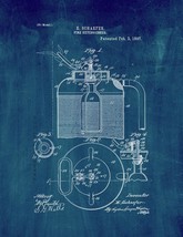 Fire Extinguisher Patent Print - Midnight Blue - £6.20 GBP+