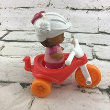 Fisher Price Little People Girl Figure With Red/Orange Tricycle Mattel 2012 - £9.46 GBP