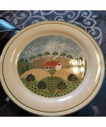 Sangostone Country Cottage Serving Platter Round 12&quot; Made in Korea 3645 - £5.50 GBP