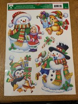 Xmas Christmas Window Cling  Decorations 1pk of 5pcs-Brand New-SHIPS N 24 HOURS - £12.70 GBP