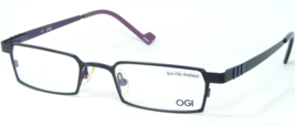Ogi Mod 2222 670 Black / Purple Eyeglasses Glasses Metal Frame 45-20-135mm Korea - £61.47 GBP
