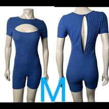 Blue Ribbed Cut Out Romper~Size M - $28.99