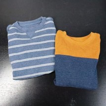 2pc Boy&#39;s 4T/4/XS Cat &amp; Jack Faded Glory Waffle Knit Pullover Casual Shirts - £7.56 GBP