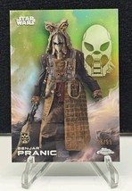 2025 Topps Chrome Star Wars Debut Benjar Pranic Kashyyyk Green Refractor... - $14.84