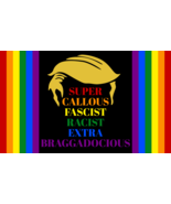 Anti Trump Super Callous Fascist Racist Extra Braggadocious Rainbow Blac... - €22,31 EUR