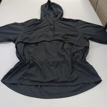 LL Bean Black Nylon Hooded Jacket Women's 1/4 Zipper Front Pocket Zipper Size 2X image 12