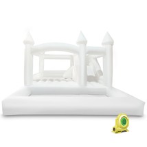 Inflatable White Bounce House Jump Castle Bouncy Wedding Decoration,Pvc Slide &amp;  - £1,802.20 GBP