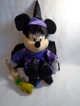 Toy Factory Disney Minnie Mouse Witch Plush Doll Purple / Black Outfit 14&quot; - $9.84
