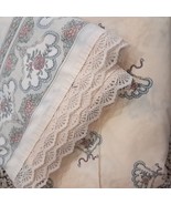 LOUIS NICHOLE Pompadour VICTORIAN Fans Lace Queen Flat &amp; Fitted Sheet Pe... - $57.00
