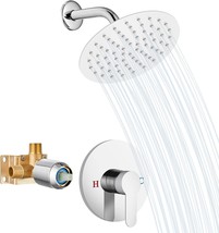 Airuida 8 Inch Shower Faucet Set, Single Function Shower Trim Kit, Chrome Polish - £50.22 GBP
