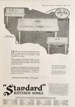 1920 Print Ad Standard Kitchen Sinks for Kitchens Made in Pittsburgh,PA - $19.78