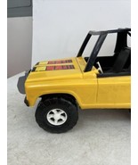 Vintage Gay Toys Big Track Yellow Jeep Plastic Toy Car Large - £42.81 GBP