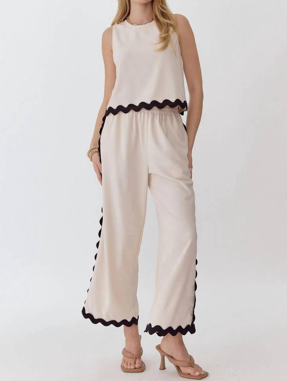 Entro Ric Rac Top And Pants Set Size L - $51.48