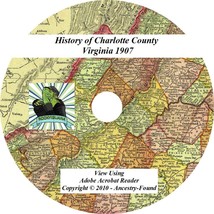 1907 History &amp; Genealogy CHARLOTTE County Virginia VA - £4.68 GBP