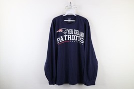 Vtg Reebok Mens 2XL Spell Out New England Patriots Football Long Sleeve T-Shirt - £31.50 GBP