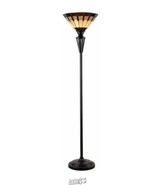 Kenroy Home Harmond 71 in. 1 light Tiffany Torchiere Lamp Art Glass Shad... - £142.09 GBP