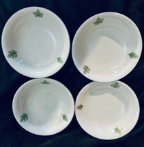 DAMON WOOD SMALL Salad or Dessert Bowl (4)  6-3/4&quot; Genuine Stoneware Lea... - $28.00