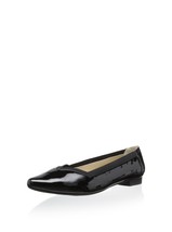 ADRIENNE VITTADINI Women&#39;s Sheila Black Patent Flat Shoes 5.5 M - £25.75 GBP