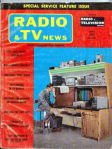 Radio &amp; TV News Magazine April 1957 Oscilloscopes, Work Bench, Q &amp; A, Vi... - £6.79 GBP